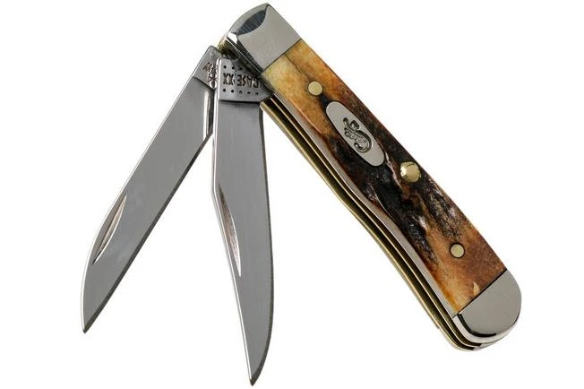 Case Tiny Trapper Genuine Stag 05968, 52154W SS Pocket Knife 3 Case Tiny Trapper Genuine Stag 05968, 52154W SS Pocket Knife