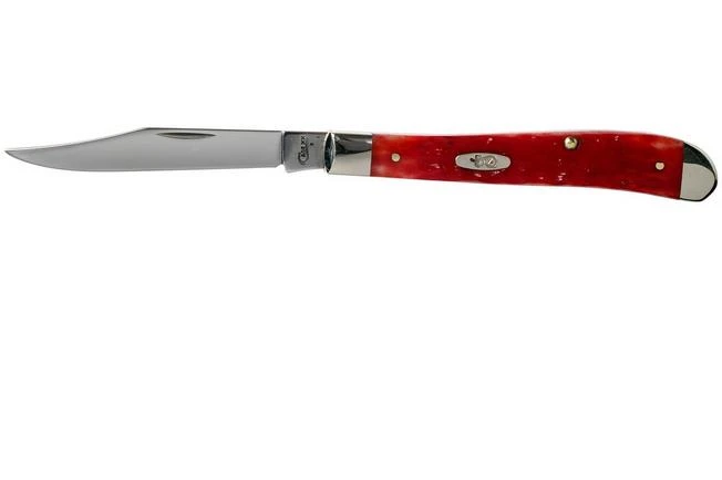 Case Slimline Trapper Dark Red Bone, Standard Jig, 06982, 61048 CV Pocket Knife 3 Case Slimline Trapper Dark Red Bone, Standard Jig, 06982, 61048 CV Pocket Knife