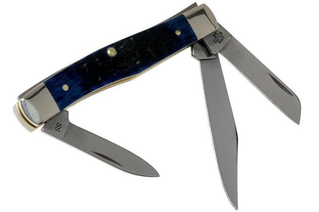 Case Medium Stockman Navy Blue Bone, Rogers Jig, 07049, 63032 SS Pocket Knife 4 Case Medium Stockman Navy Blue Bone, Rogers Jig, 07049, 63032 SS Pocket Knife - Image 2