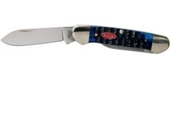Case Canoe Navy Blue Bone, Rogers Jig, 07309, 62131 SS Pocket Knife -Case Knives Sales CE07309 03 case