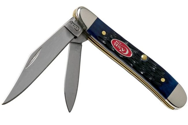 Case Peanut Navy Blue Bone, Rogers Jig, 07314, 6220 SS Pocket Knife 3 Case Peanut Navy Blue Bone, Rogers Jig, 07314, 6220 SS Pocket Knife