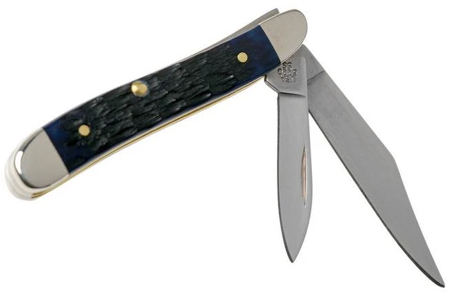 Case Peanut Navy Blue Bone, Rogers Jig, 07314, 6220 SS Pocket Knife 4 Case Peanut Navy Blue Bone, Rogers Jig, 07314, 6220 SS Pocket Knife - Image 2
