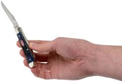 Case Mini Trapper Navy Blue Bone, Rogers Jig, 07321, 6207 SS Pocket Knife -Case Knives Sales CE07321 05 case