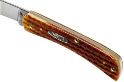 Case Knives Sod Buster Jr Pocket Worn Harvest Orange Bone Corn Cob Jig 07396, 6137 SS Pocket Knife -Case Knives Sales CE07396 07 case