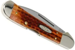 Case Knives Copperlock Pocket Worn Harvest Orange Bone Corn Cob Jig Wharncliffe 07397, 61549WL SS Pocket Knife -Case Knives Sales CE07397 04 case