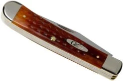 Case Knives Trapper Pocket Worn Harvest Orange Bone Corn Cob Jig 07401, 6254 SS Pocket Knife -Case Knives Sales CE07401 04 case