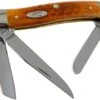 Case Knives Medium Stockman Pocket Worn Harvest Orange Bone Corn Cob Jig 07403, 6318 SS Pocket Knife
