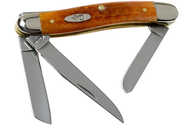 Case Knives Medium Stockman Pocket Worn Harvest Orange Bone Corn Cob Jig 07403, 6318 SS Pocket Knife 3 Case Knives Medium Stockman Pocket Worn Harvest Orange Bone Corn Cob Jig 07403, 6318 SS Pocket Knife