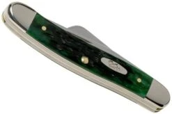 Case Medium Stockman Pocket Worn Bermuda Green Bone, Peach Seed Jig, 09721, 6318 SS Pocket Knife -Case Knives Sales CE09721 04 case
