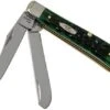 Case Mini Trapper Pocket Worn Bermuda Green Bone, Peach Seed Jig, 09772, 6207 SS Pocket Knife -Case Knives Sales CE09772 01 case