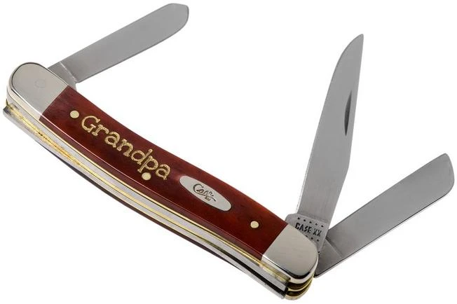 Case Stockman Chestnut Bone Smooth, Embellished Medium Trapper In Gift Tin, 10431, 6318 SS Pocket Knife 3 Case Stockman Chestnut Bone Smooth, Embellished Medium Trapper In Gift Tin, 10431, 6318 SS Pocket Knife