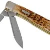 Case Gunstock Amber Jigged Bone, 10728, 62130 SS Pocket Knife