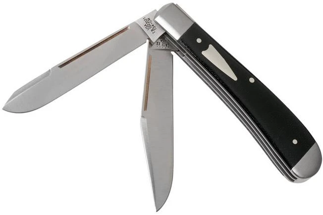 Case HT Trapper, Black Canvas Laminate, 154CM, Smooth, 10776, TB1022021 Pocket Knife, Tony Bose Design 3 Case HT Trapper, Black Canvas Laminate, 154CM, Smooth, 10776, TB1022021 Pocket Knife, Tony Bose Design