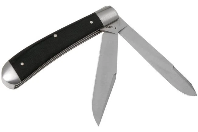 Case HT Trapper, Black Canvas Laminate, 154CM, Smooth, 10776, TB1022021 Pocket Knife, Tony Bose Design 4 Case HT Trapper, Black Canvas Laminate, 154CM, Smooth, 10776, TB1022021 Pocket Knife, Tony Bose Design - Image 2