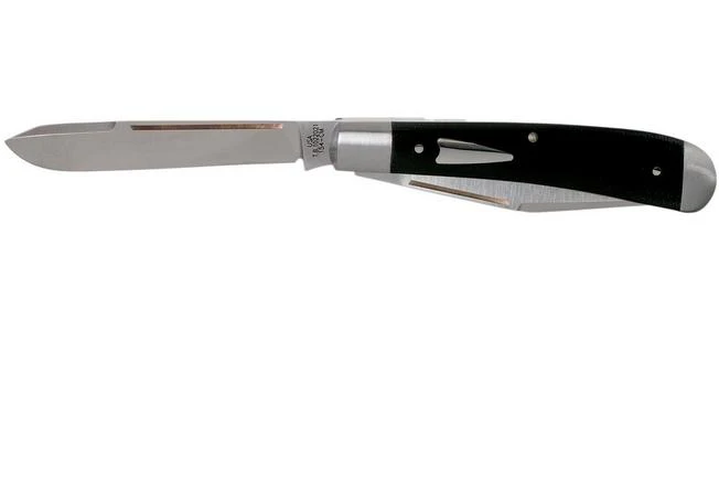 Case HT Trapper, Black Canvas Laminate, 154CM, Smooth, 10776, TB1022021 Pocket Knife, Tony Bose Design 5 Case HT Trapper, Black Canvas Laminate, 154CM, Smooth, 10776, TB1022021 Pocket Knife, Tony Bose Design - Image 3