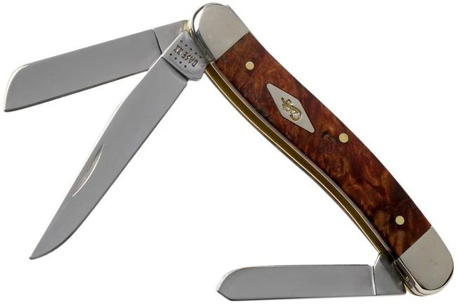 Case Medium Stockman Autumn Maple Burl Wood, 11541, 7318 SS Pocket Knife 3 Case Medium Stockman Autumn Maple Burl Wood, 11541, 7318 SS Pocket Knife