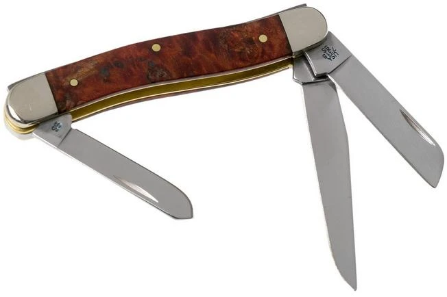 Case Medium Stockman Autumn Maple Burl Wood, 11541, 7318 SS Pocket Knife 4 Case Medium Stockman Autumn Maple Burl Wood, 11541, 7318 SS Pocket Knife - Image 2