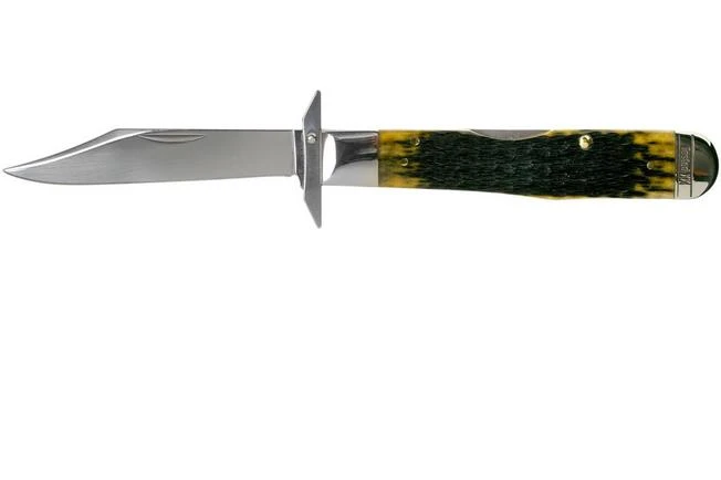 Case Cheetah Olive Green Bone, Russell Jig, 13285, 6111 1/2L SS Pocket Knife 3 Case Cheetah Olive Green Bone, Russell Jig, 13285, 6111 1/2L SS Pocket Knife