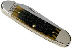 Case Canoe Olive Green Bone, Russell Jig, 13286, 62131 SS Pocket Knife -Case Knives Sales CE13286 04 case