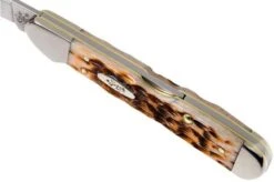 Case Mini Copperlock Amber Jigged Bone, 00133, 61749L SS Pocket Knife -Case Knives Sales CE133 07 case ce133 07