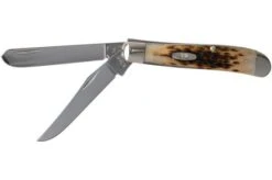 Case Mini Trapper Amber Jigged Bone, 00013, 6207 SS Pocket Knife