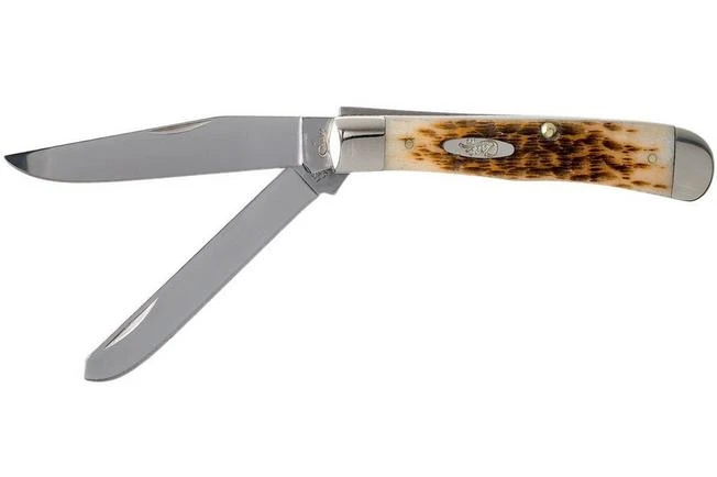 Case Trapper Amber Jigged Bone, 00164, 6254 SS Pocket Knife 3 Case Trapper Amber Jigged Bone, 00164, 6254 SS Pocket Knife