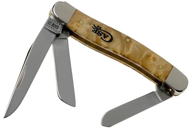 Case Knives Medium Stockman Natural Box Elder Burl, 16564, 7318 SS Pocket Knife 3 Case Knives Medium Stockman Natural Box Elder Burl, 16564, 7318 SS Pocket Knife