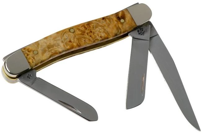 Case Knives Medium Stockman Natural Box Elder Burl, 16564, 7318 SS Pocket Knife 4 Case Knives Medium Stockman Natural Box Elder Burl, 16564, 7318 SS Pocket Knife - Image 2