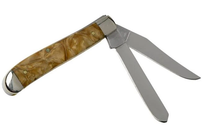 Case Knives Mini Trapper Natural Box Elder Burl, 16565, 7207 SS Pocket Knife 4 Case Knives Mini Trapper Natural Box Elder Burl, 16565, 7207 SS Pocket Knife - Image 2