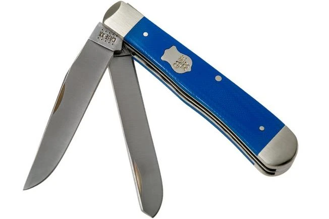 Case Trapper Blue G10 Smooth, 16740, 10254 SS Pocket Knife 3 Case Trapper Blue G10 Smooth, 16740, 10254 SS Pocket Knife