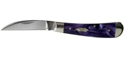 Case Knives Sway Back Wicked Purple Smooth Kirinite, 17334, TB101117 SS Pocket Knife