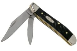 Case Peanut Rough Black Synthetic, 18225, 6220 SS Pocket Knife