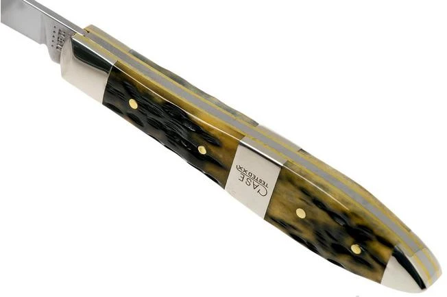 Case Tear Drop, Tang Stamp Series, Peach Seed Jig, Olive Green Bone 21510, TB61028 SS Pocket Knife 8 Case Tear Drop, Tang Stamp Series, Peach Seed Jig, Olive Green Bone 21510, TB61028 SS Pocket Knife - Image 6