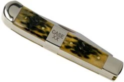 Case Trapper, Tang Stamp Series, Peach Seed Jig, Olive Green Bone 21511, 6254 SS Pocket Knife -Case Knives Sales CE21511 04 case