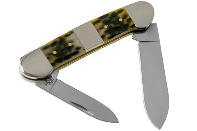 Case Canoe, Tang Stamp Series, Peach Seed Jig, Olive Green Bone 21514, 62131 SS Pocket Knife 4 Case Canoe, Tang Stamp Series, Peach Seed Jig, Olive Green Bone 21514, 62131 SS Pocket Knife - Image 2