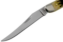 Case Medium Texas Toothpick, Tang Stamp Series, Peach Seed Jig, Olive Green Bone 21515, 610094 SS Pocket Knife -Case Knives Sales CE21515 03 case