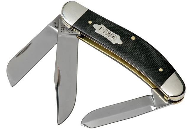 Case Sowbelly Double Black Canvas Micarta, 23141, TB10339 SS Pocket Knife 3 Case Sowbelly Double Black Canvas Micarta, 23141, TB10339 SS Pocket Knife