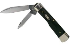 Case Gunstock Double Black Canvas Micarta, 23143, 102130 SS Pocket Knife