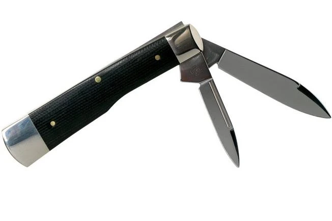 Case Gunstock Double Black Canvas Micarta, 23143, 102130 SS Pocket Knife 4 Case Gunstock Double Black Canvas Micarta, 23143, 102130 SS Pocket Knife - Image 2