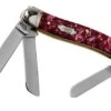 Case Medium Stockman Burgundy Smooth Kirinite, Fluted Bolsters, 23181, 10318 SS Pocket Knife -Case Knives Sales CE23181 01 case