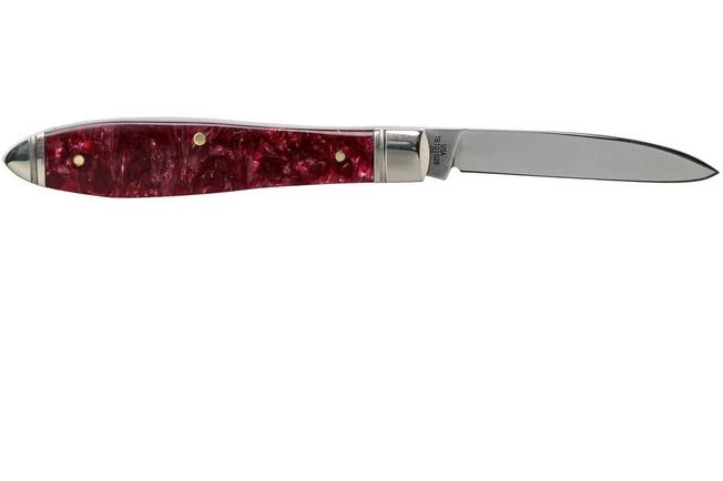 Case Tear Drop Bose Burgundy Smooth Kirinite, Fluted Bolsters, 23182, TB101028 SS Pocket Knife 4 Case Tear Drop Bose Burgundy Smooth Kirinite, Fluted Bolsters, 23182, TB101028 SS Pocket Knife - Image 2