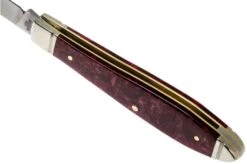 Case Tear Drop Bose Burgundy Smooth Kirinite, Fluted Bolsters, 23182, TB101028 SS Pocket Knife -Case Knives Sales CE23182 03 case 1