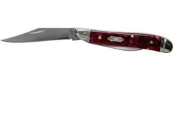 Case Peanut Burgundy Smooth Kirinite, Fluted Bolsters, 23183, 10220 SS Pocket Knife -Case Knives Sales CE23183 03 case