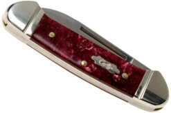 Case Baby Butterbean Burgundy Smooth Kirinite, Fluted Bolsters, 23185, 102132 SS Pocket Knife -Case Knives Sales CE23185 04 case