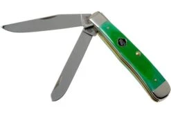 Case Trapper Clover Green Bone, Sawcut Jig, 23210, 6254 SS Pocket Knife