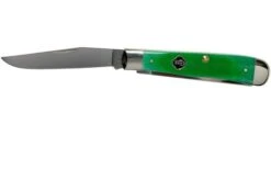 Case Trapper Clover Green Bone, Sawcut Jig, 23210, 6254 SS Pocket Knife -Case Knives Sales CE23210 03 case