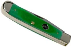 Case Trapper Clover Green Bone, Sawcut Jig, 23210, 6254 SS Pocket Knife -Case Knives Sales CE23210 04 case