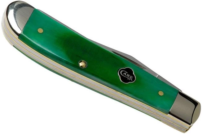 Case Mini Trapper Clover Green Bone, Sawcut Jig, 23213, 6207 SS Pocket Knife 6 Case Mini Trapper Clover Green Bone, Sawcut Jig, 23213, 6207 SS Pocket Knife - Image 4