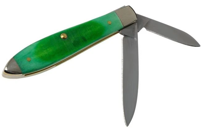 Case Tear Drop Clover Green Bone, Sawcut Jig, 23215, TB62028 SS Pocket Knife 4 Case Tear Drop Clover Green Bone, Sawcut Jig, 23215, TB62028 SS Pocket Knife - Image 2