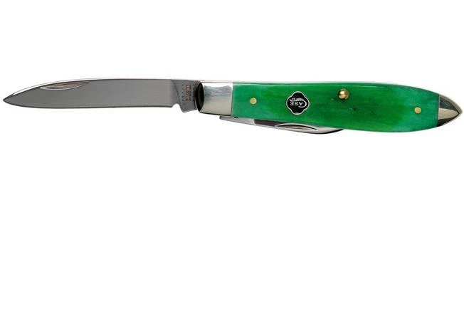 Case Tear Drop Clover Green Bone, Sawcut Jig, 23215, TB62028 SS Pocket Knife 5 Case Tear Drop Clover Green Bone, Sawcut Jig, 23215, TB62028 SS Pocket Knife - Image 3